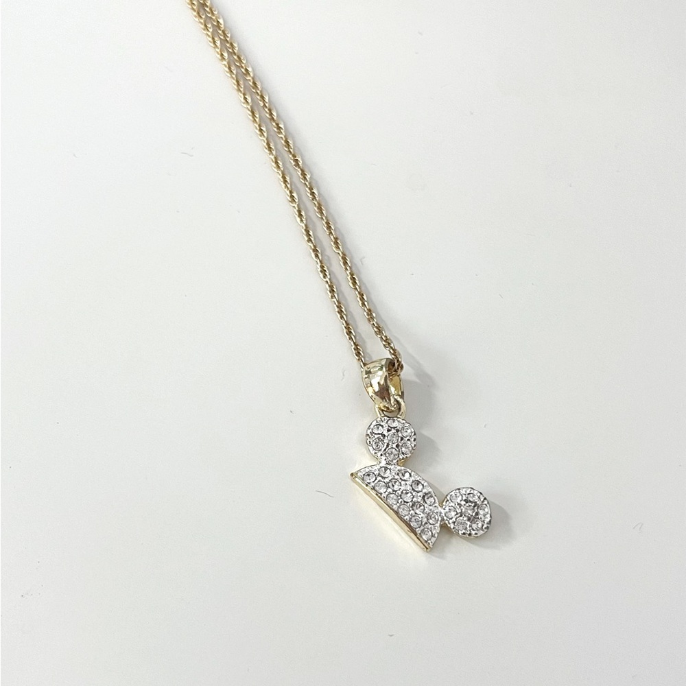 Swarovski Crystal Gold Disney Parks Mickey Hat Pendant Necklace✨